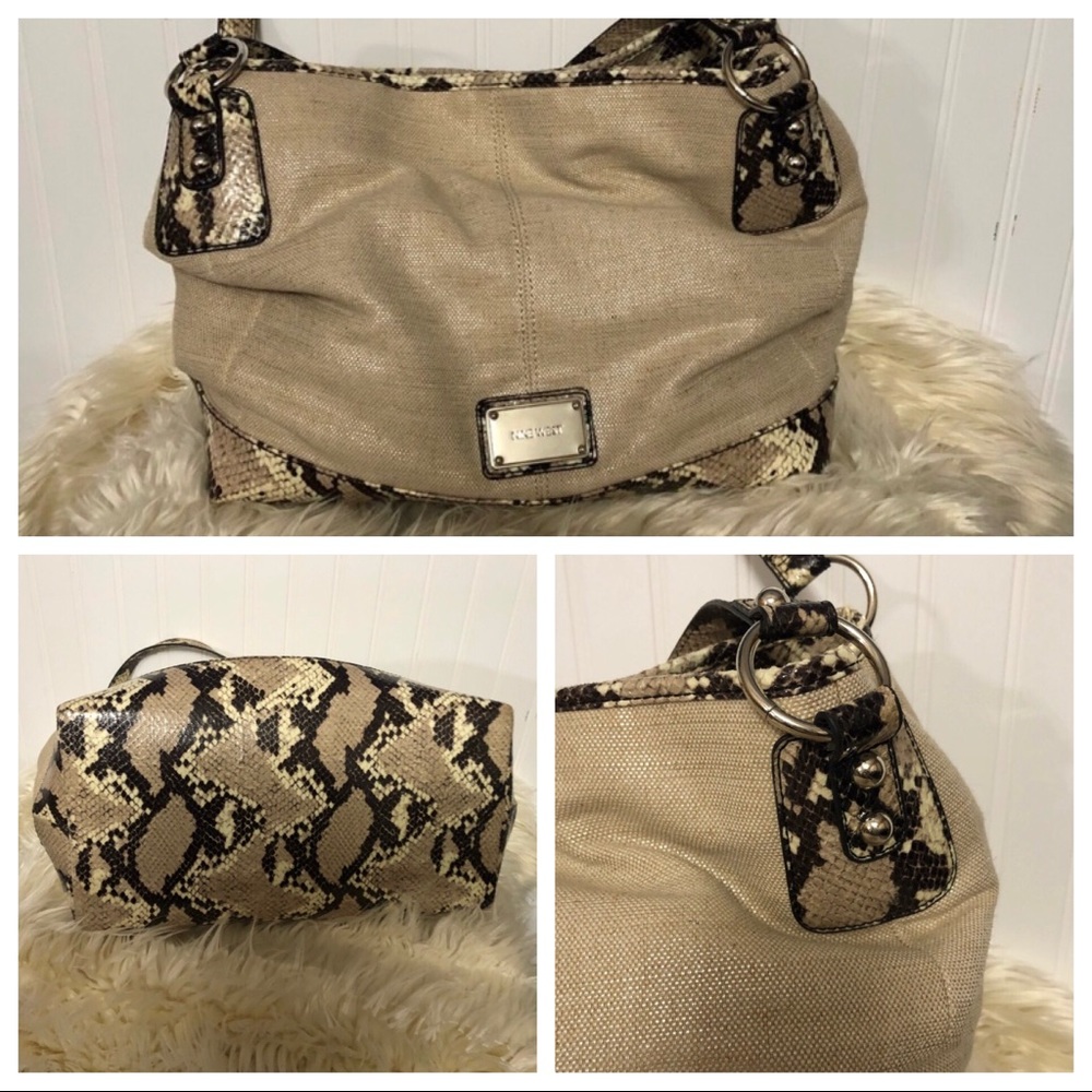 Nine West cream color with shimmer bottom snake